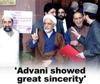 'Advani showed great sincerity'