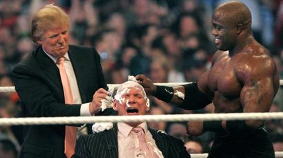 When Donald Trump shaved off WWE superstar Vince McMahon's hair a...