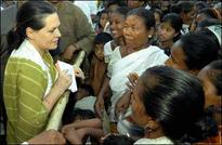 Sonia lends a hand to flood victims