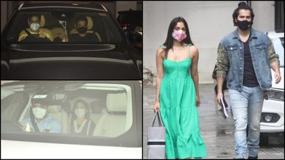 Photos: Varun Dhawan-Kiara Advani get clicked at Karan Johar's office,...