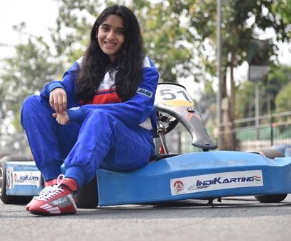 'No one expects a girl to race!' 'No one expects a girl to race!'