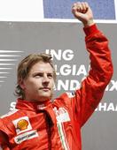 Raikkonen wins Belgian Grand Prix, Fisichella second